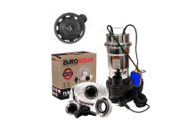 Pompa  Apa Murdara(WC,fosa,hazna) cu tocator, din Inox 3100W+40m Furtun 2"+Accesorii prindere rapida