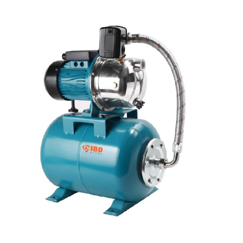 ibo MGSP0480 Hidrofor IBO AJ50/6024L, 1.1 Kw, debit maxim 60 l/min, inaltime refulare 50 m, rezervor 24 l, racordare teava 1 tol