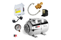 Kit accesorii hidrofor EUROAQUA, vas expansiune 24L Inox, presostat, manometru, racord 5 cai bronz, furtun racord Inox cu cot 60cm+Panou Comanda 0.75kw Kit accesorii hidrofor EUROAQUA, vas expansiune 24L Inox, presostat, manometru, racord 5 cai bronz, furtun racord Inox cu cot 60cm+Panou Comanda 0.75kw