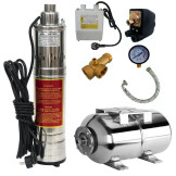 *PROMO*Kit Hidrofor 50 L inox CAMPION cu Pompa submersibila DDT PROFESSIONAL QGD 120-1.1, 3000 l/h, cap inox,10M cablu