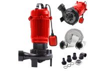 Set Pompa submersibila apa murdara(WC,FOSA,HAZNA) cu plutitor si cutit tocator exterior 3300W, EAQ007,adancime absorbtie 8m, inaltime refulare 20m, include furtun tip pompieri 2”-20m-8 bari cu racorduri si mufa STORZ 2" pentru cuplare rapida Set Pompa submersibila apa murdara(WC,FOSA,HAZNA) cu plutitor si cutit tocator exterior 3300W, EAQ007,adancime absorbtie 8m, inaltime refulare 20m, include furtun tip pompieri 2”-20m-8 bari cu racorduri si mufa STORZ 2" pentru cuplare rapida