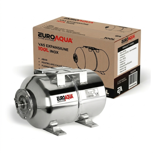 Rezervor tip butelie inox cu membrană inclusă pentru sisteme hidrofor